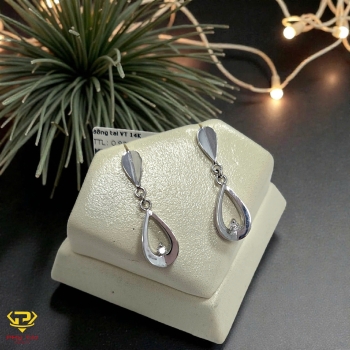 Bông tai vàng trắng (mã BT 32612)